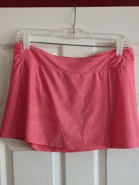 Cabana Life Coral/Pink Classic Side Slit Athletic-Activewear-Swim Skirt UPF 50+